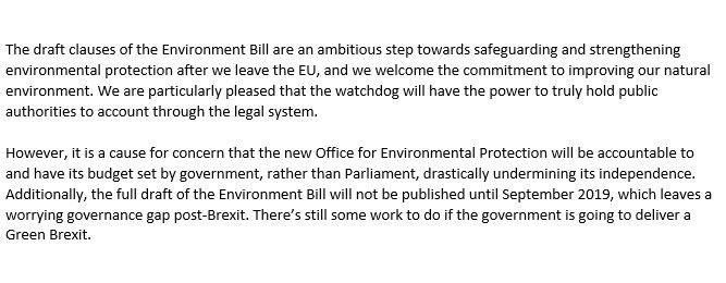 CIWEMpolicy's tweet image. Our reaction to the draft #EnvironmentBill from @DefraGovUK - a good start but there&apos;s much room for improvement 

assets.publishing.service.gov.uk/government/upl…

#GreenBrexit #EnvironmentalPrinciples #greenwatchdog