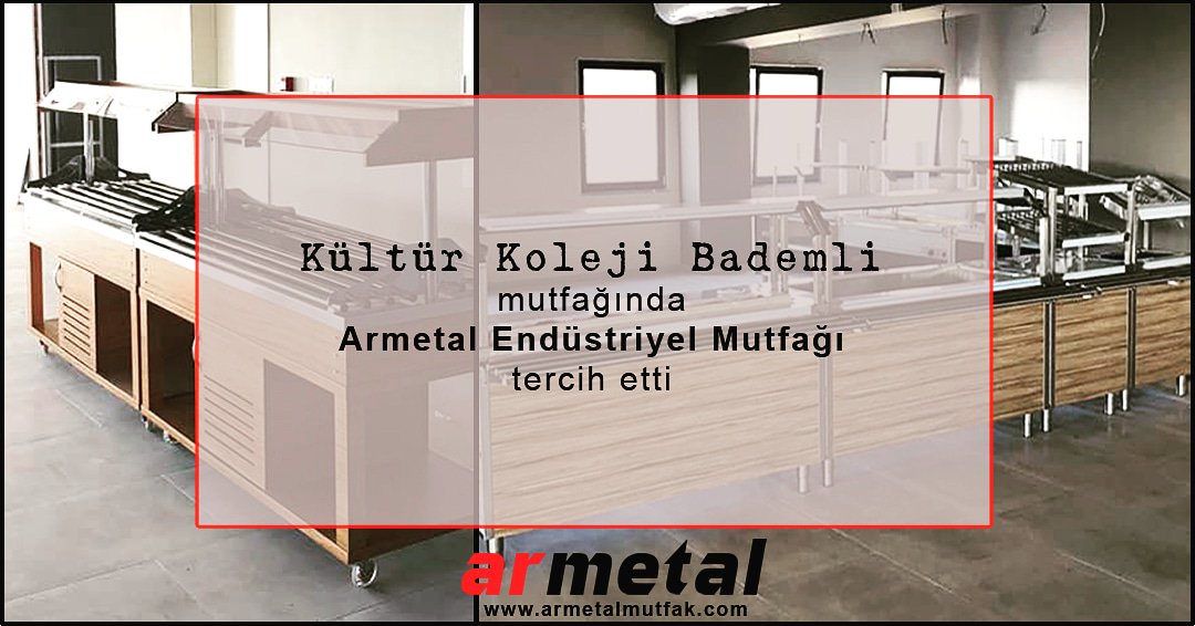 Kültür Koleji Bademli, mutfaklarında Armetal Endüstriyel Mutfak ayrıcalığını tercih etti. #profesyonelmutfak #endustriyelmutfak #kalite #tasarım #proje #okul #eğitim #teknoloji