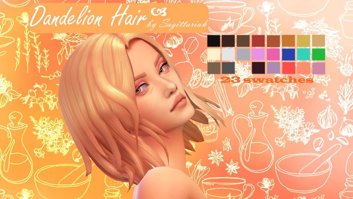 This hair will go live on 2nd of january on my patreon and on 19th of january on my tumblr♥ Make sure to pledge in January (you don't have to this month) to grab this sweet Get Together hair mesh edit♥