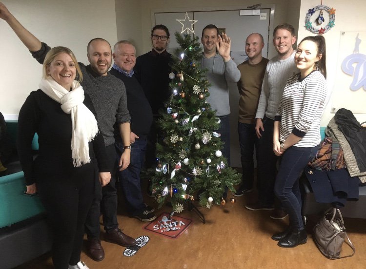wearemapp's tweet photo. Our #CharityMinded Christmas Elves have been busy helping to decorate @Bham_Childrens and spreading festive cheer. Wonderful to see patients, families and staff all loving the trees and following the footsteps through the ward #CharityChampions #TeamMinded #CommunityEngagement https://t.co/wmtaNy9LUN