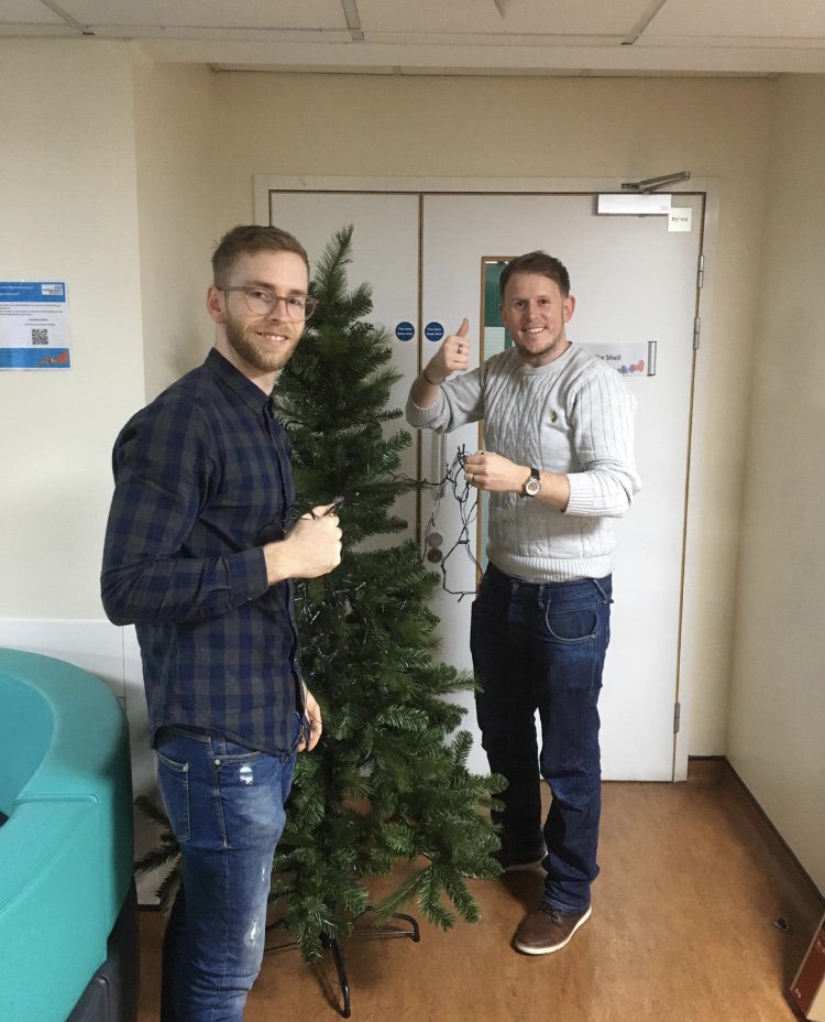 wearemapp's tweet photo. Our #CharityMinded Christmas Elves have been busy helping to decorate @Bham_Childrens and spreading festive cheer. Wonderful to see patients, families and staff all loving the trees and following the footsteps through the ward #CharityChampions #TeamMinded #CommunityEngagement https://t.co/wmtaNy9LUN