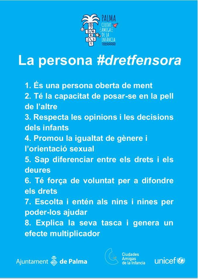 MESperPalma's tweet photo. Palma és #CiutatAmigaDeLaInfancia 
📣Ens ajudau a fer-ne difusió? 
1. Descarrega't i imprimeix el cartell (o fes-lo tu mateix) 
2. Posa-hi el teu nom 
3. 📸 Fes-te 1 foto amb el cartell 
4. Puja-la a les xxss amb #dretfensora o #dretfensor 
5. I no t'oblidis d'etiquetar @DConsell https://t.co/iSKSg3ryH8