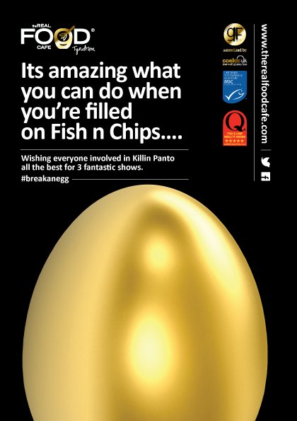 The Real Food Cafe (@therealfoodcafe) on Twitter photo Getting into the Christmas Spirit with our ad in support of The Killin Ameteur Drama Club 2019 Panto, Mother Goose, 17 - 19 January at The McLaren hall, Killin <a href="/KillinInfo/">Killin.info</a> #Filledonfishandchips #Breakanegg! Getting into the Christmas Spirit with our ad in support of The Killin Ameteur Drama Club 2019 Panto, Mother Goose, 17 - 19 January at The McLaren hall, Killin <a href="/KillinInfo/">Killin.info</a> #Filledonfishandchips #Breakanegg!