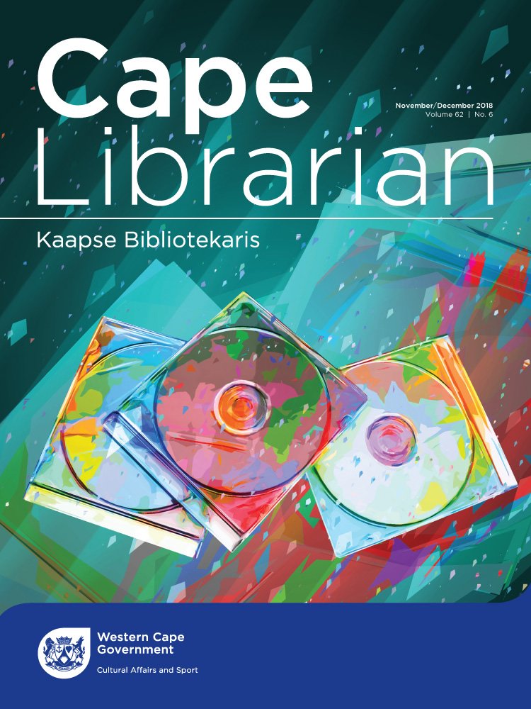 WCGovCas's tweet image. The latest Cape Librarian is now online and it is packed with news, book reviews and more! Read it here: bit.ly/2CoTeOB @LIASANews @NLSA1 #PublicLibrariesSA