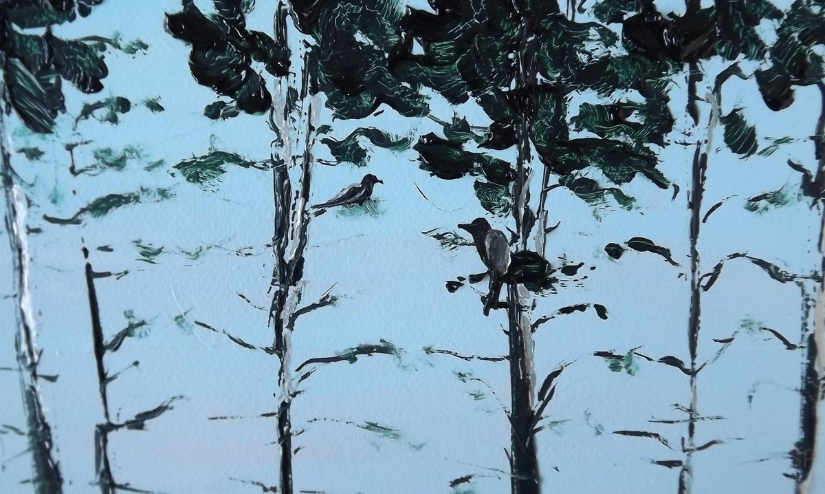 stretchedpaw's tweet photo. I hid two birds in the landscape, somewhere close to canvas’ center, with silver wings in the Northern Palms Oil Painting:
#bird #birds #silver #wing #northern #trees #oil #oilpainting #detail #sky #polish #highway #landscape #SP #stretchedpaw #landscapepainting https://t.co/QKI1yglZpy