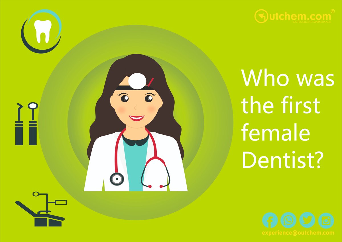 outchem2017's tweet photo. 1855: Emeline Roberts Jones became the #First woman to practice #dentistry in the #UnitedStates. 1866, at the age of 33, Lucy Beaman Hobbs #graduated from the Ohio College of #Dental Surgery, becoming the first woman to earn a #dental degree. 
#Outchem #Smile #ThursdayThoughts https://t.co/0AW30XZFto