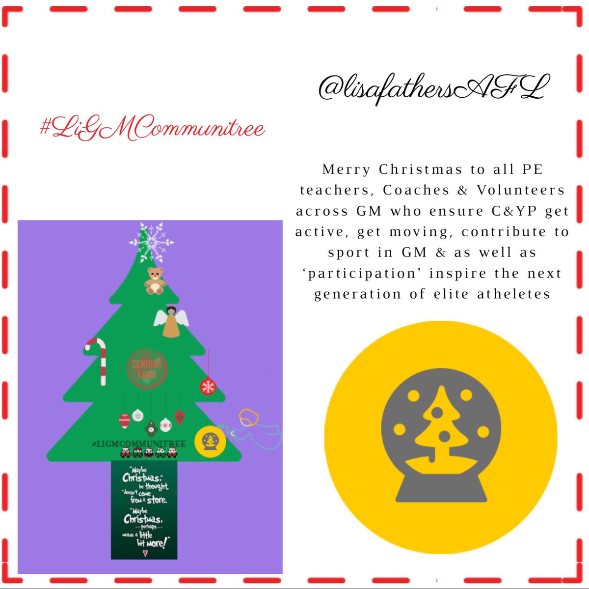 LeadersInGM's tweet photo. Thanks @lisafathersAFL for adding to our #LiGMCommunitree and taking time to recognise the dedication that sits behind inspiring GM children and young people to take an active part in sports. #GMMoving https://t.co/2a8zjxpJ9B