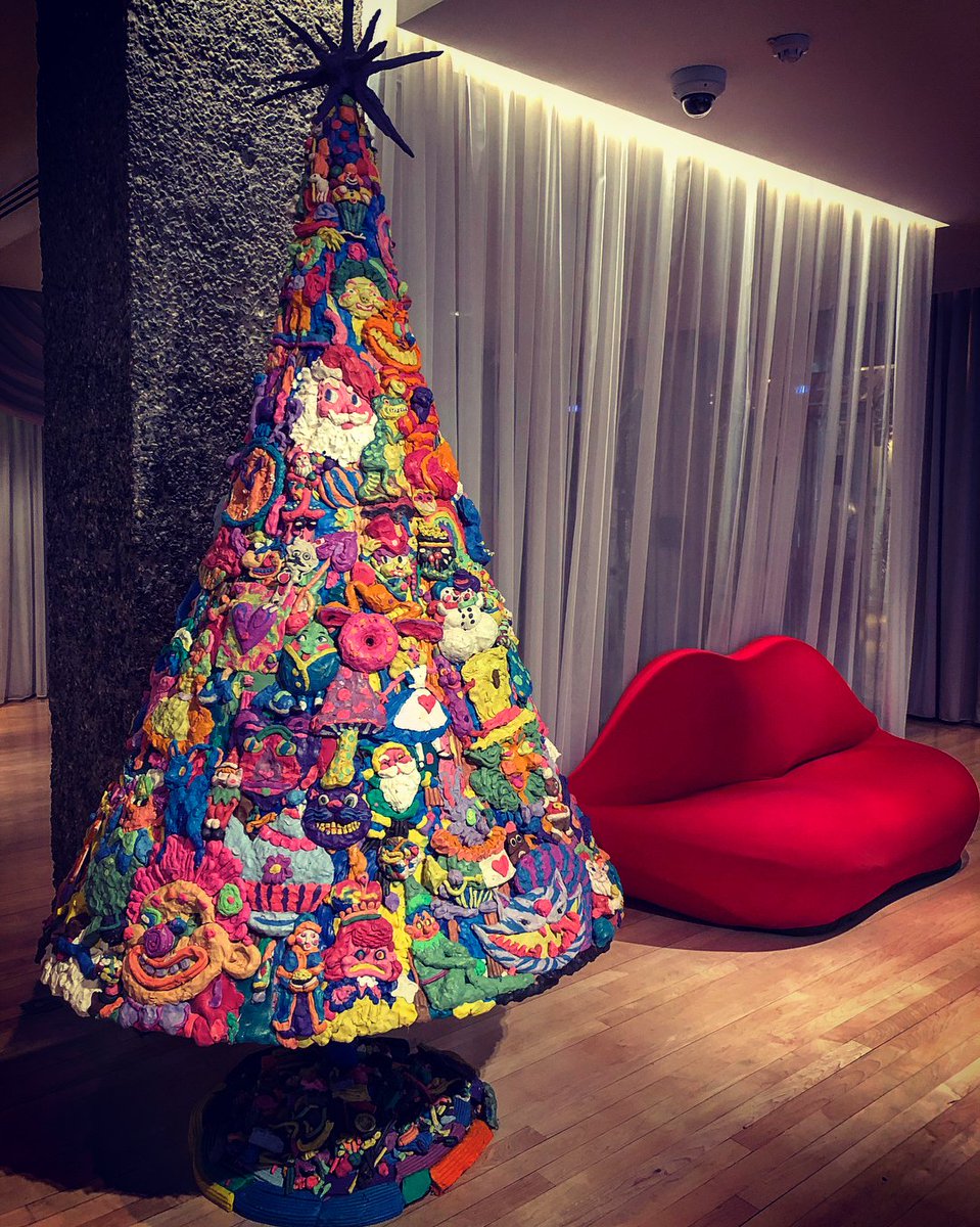 How cool is this #throwback to last year’s #Plasticine #Christmas Tree at the @sandersonhotel