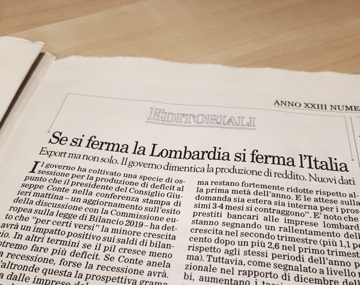 “III trim2018 - Economia lombarda rallenta: manifattura -0,4%, cala produzione, export, diminuiscono fiducia delle #imprese e contratti. Sempre più urgenti misure per #crescita e #sviluppo.” #FabrizioDiAmato VP #Assolombarda commenta #BookletEconomia #Assolombarda <a href="/ilfoglio_it/">Il Foglio</a>