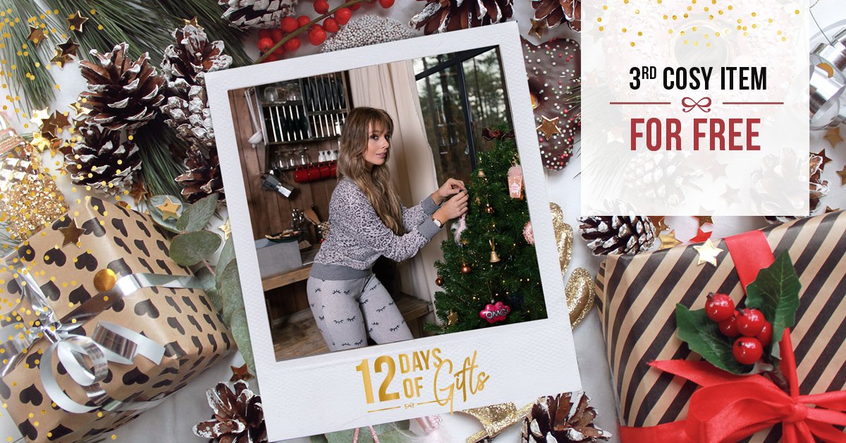 It’s the most cosy time of the year! Shop now and get your 3rd Cosy item for free #12days #win #gifts #nightwear #accessories #Xmas #hunkemollerXmas