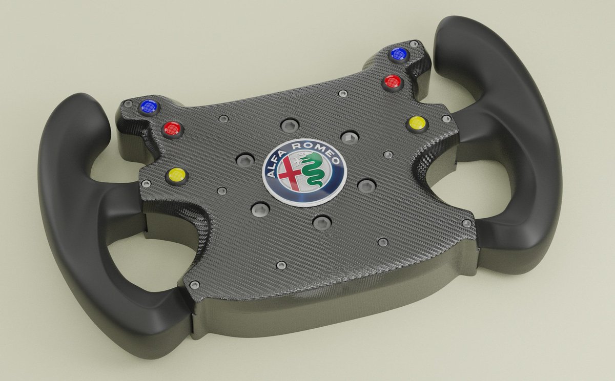 CalleRioRacing's tweet image. Diseño de nuestro nuevo volante para monoplazas y prototipos. 
Ya está en construcción, pronto haremos las primeras pruebas. 
#SimRacing #Whell #F1 #Racing #Test #AlfaRomeo #Rfactor #AssettoCorsa #iRacing #Simulador