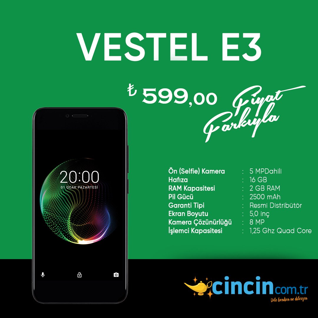 cincincomtr's tweet photo. Vestel Venüs E3 Yeni Fiyatı ile Sizlerle Üstelik 599₺
🛒 https://t.co/oMHReJphEG
📞0850 303 4243
#cincin #cincincom #cincincomtr #dilebendennedilersen #güvenlialışveriş #vestel #vestelvenüse3 #vestele3 #16gbhafıza #2gbram #colorful #style #swag #instalike #instagram #life https://t.co/cvbgNP1PqG