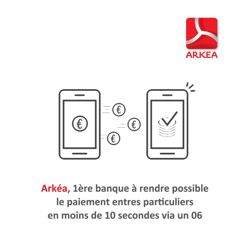 cmarkea's tweet photo. Arkéa, 1re banque en France à rendre possible le paiement instantané via un numéro de mobile. Le communiqué : https://t.co/y4fdNbSVbo https://t.co/uYgOgrOBeV