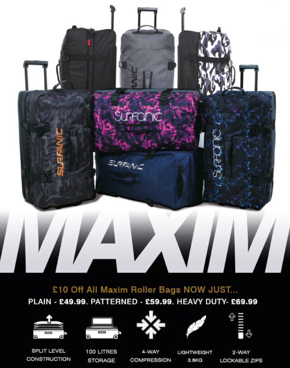💥 EXTRA £10 OFF 💥

Our rollerbags are built to withstand the most brutal conditions, making them the ideal ski holiday travel accessory.

🔹surfanic.co.uk/maxim-roller-b…🔹