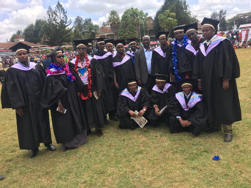 WindleKe_Som's tweet photo. The 37th graduation ceremony and under the BHER programme,21 students from Dadaab refugee complex graduate with a BSC in Community Health Education at Moi Univ. In attendance is the Windle Intl.Kenya ED,Dr.Marangu gracing the occassion @MoiUniKenya #EducationTransformsSociety https://t.co/o3NZoJNhKl
