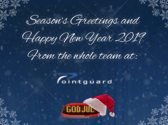 PointguardEU's tweet photo. We would like to warmly thank all our customers, partners and suppliers for a great year, wish everyone Happy Holidays, a nice end of 2018 and a great start of 2019! Read about Pointguard's 2018 here: https://t.co/SPugEALp8w https://t.co/Kty9cFXI2f