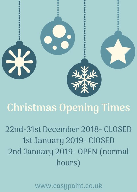 easypaint4's tweet photo. 👇🏻 Please see our #Christmas opening times below. 👇🏻 https://t.co/HkZRmzaFTU