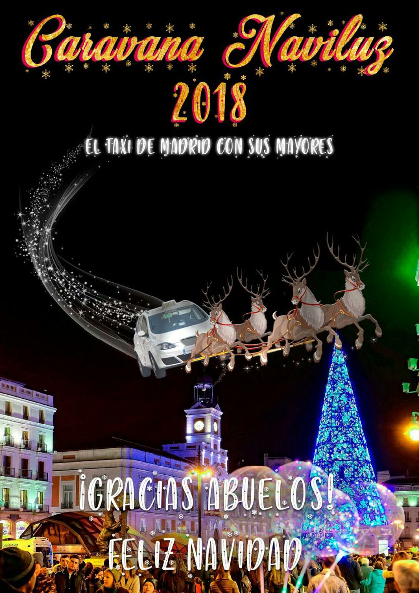 DavidMad1's tweet image. Una vez más el taxi de Madrid demuestra su compromiso social. Esta tarde, un centenar de taxistas de manera altruista, llevarán a nuestros mayores a ver las luces navideñas de Madrid. GRACIAS TAXISTAS, SOIS MUY GRANDES!!! #naviluz @telemadrid @rtve @laSextaTV @ManuelaCarmena