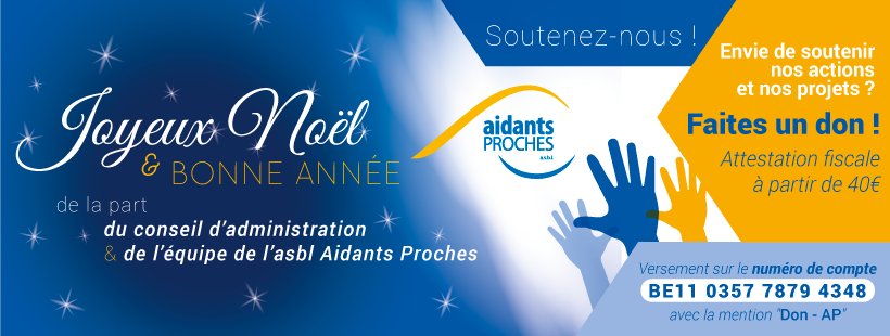 Ce 20 décembre, journée internationale de la  <a href="/ONU_fr/">Nations Unies (ONU)</a> solidarite mondiale, nous semble une belle occasion de mettre à l'honneur les #aidants proches. 

Et nous vous souhaitons pour la prochaine année, une malle de soutien, un bouquet de reconnaissance…