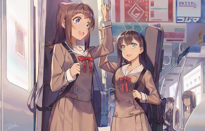 バンドリ 戸山香澄 花園たえ キャンバスアート バンドリ 戸山香澄 花園