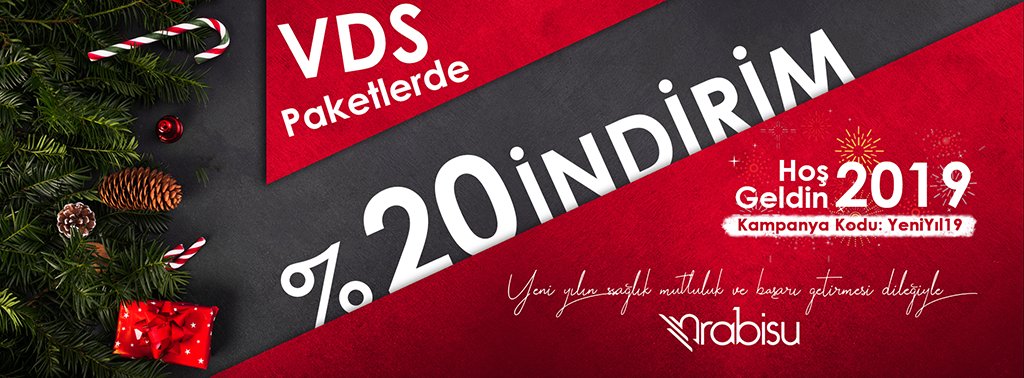 rabisucom's tweet photo. 2019 sizin yılınız olsun. 
Tüm VDS paketlerinde %20 indirim. 
İNDİRİM KODU: YENİYIL19
Paket detayları: https://t.co/tT6oWQ7VQU https://t.co/opNgs5dMsr