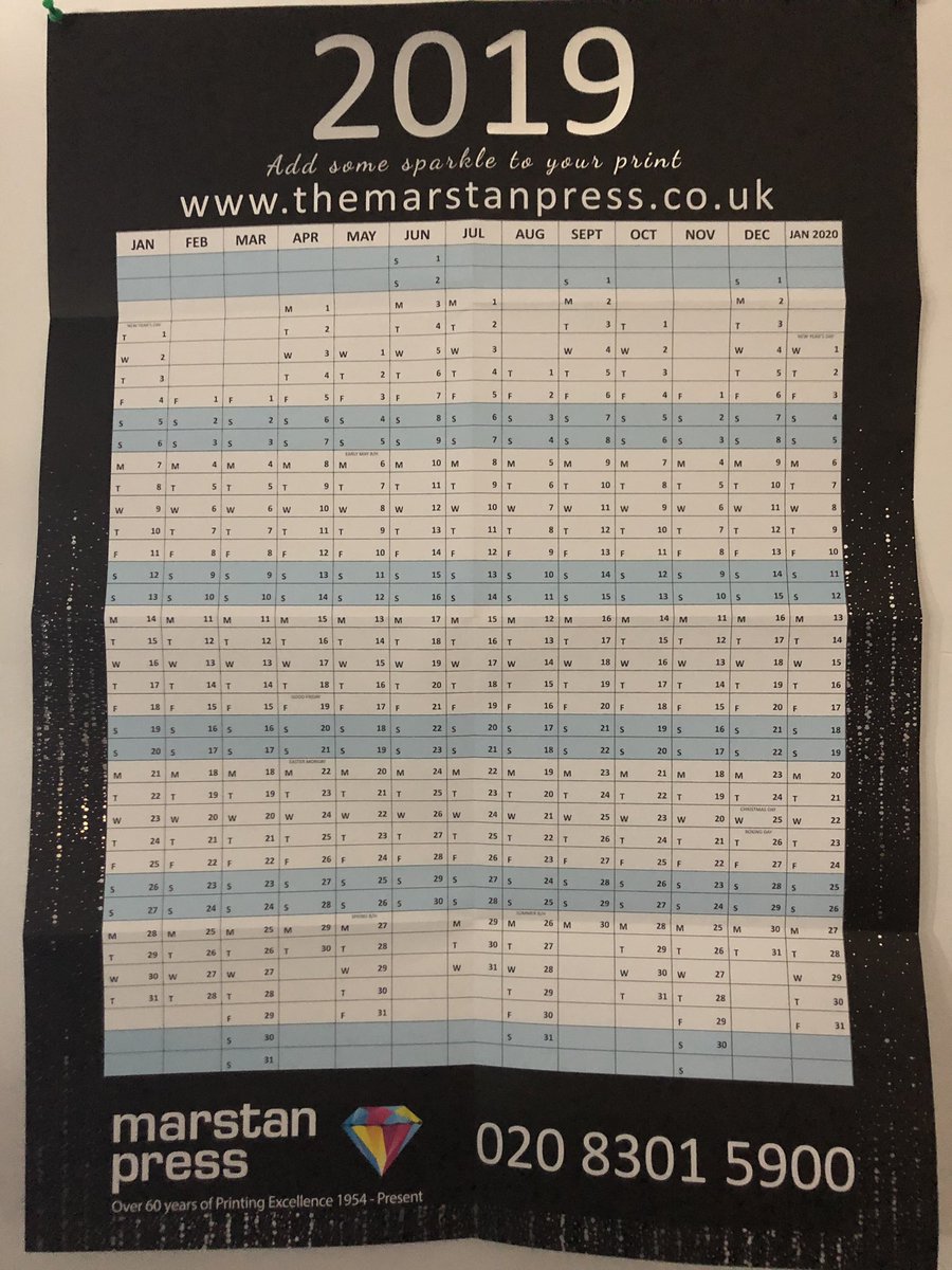 Did you receive your foil blocked #2019 #wallplanner?