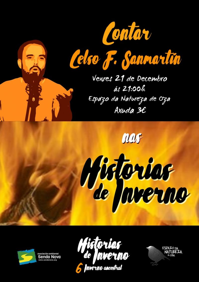 #NadalCultural
Nas 'Historia de inverno" de Senda Nova, Celso Fernández Sanmartín visita o Espazo da Natureza de Oza (venres 21 de decembro, 21.00 horas) para sorprendernos, seguro, co seu traballo "Contar".
carballo.org/axenda.php?id=…