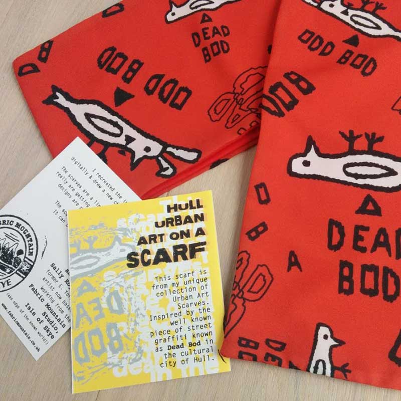SallyRoydhouse's tweet photo. @BhsMuralHull @hullccinfo @shipsinthesky63 Thanks for sharing the Shipmas card. If anyone's interested, I have one last #3Ships scarf left & 1 red #DeadBod on offer, can post 1st class Fri although can't guarantee it would arrive for Crimbo as coming all the way from Skye #designerscarves #OOAK https://t.co/Welm9PSckA https://t.co/hvcsutGwXU