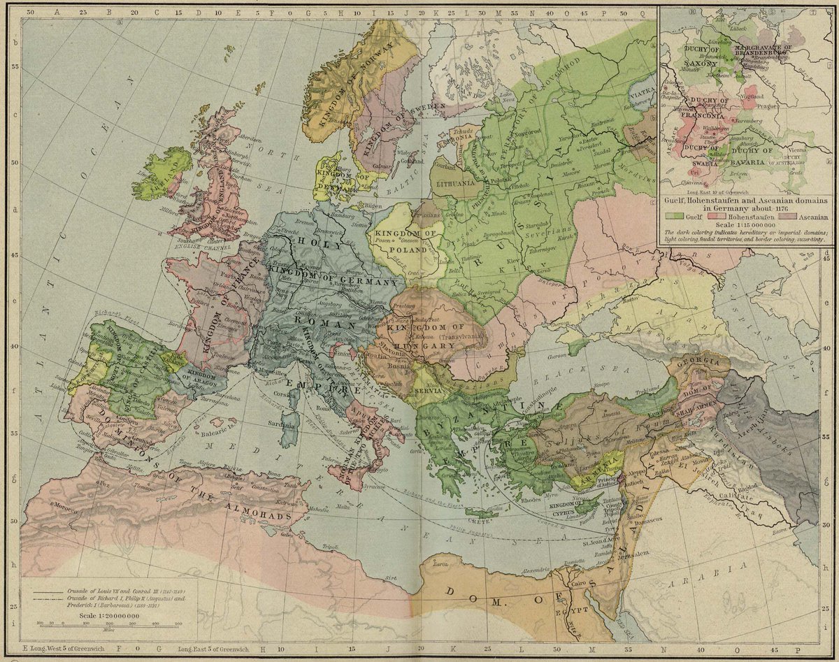 MapPornTweet's tweet photo. #Europe and the Mediterranean in 1190: From the Historical Atlas by William Shepherd https://t.co/wNLGFP3cqE #MapPorn https://t.co/xNAVhwwVKq