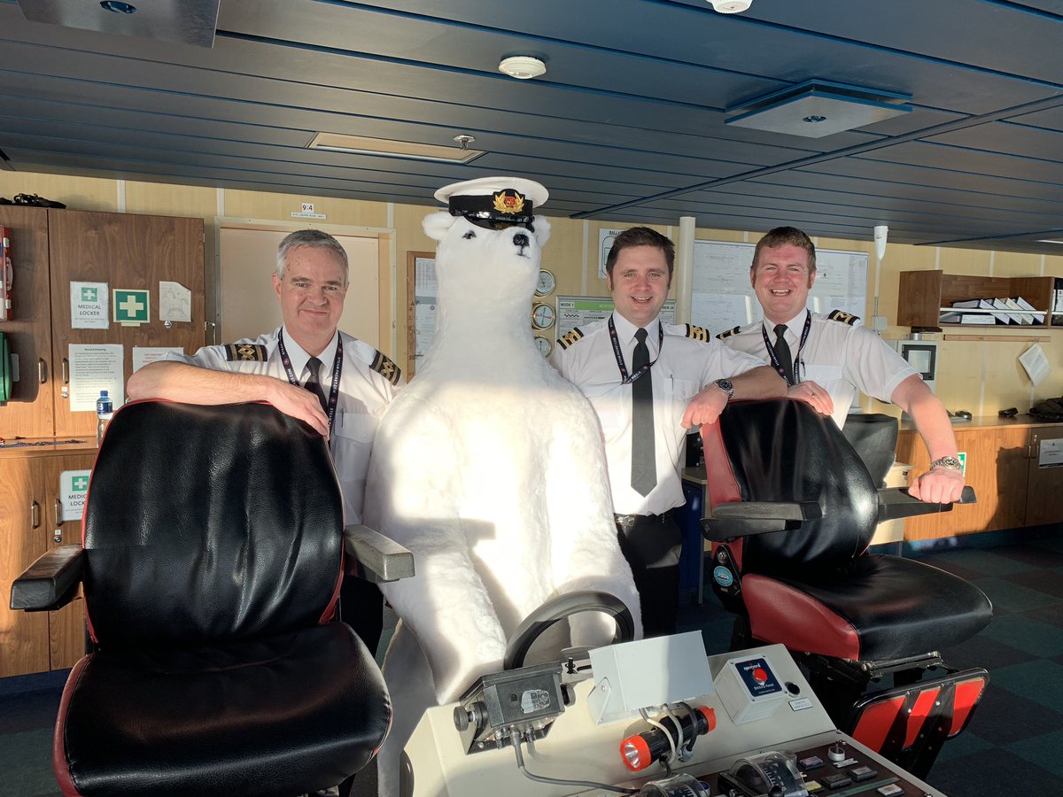 Ladies &amp; Gentleman, this is your captain speaking. <a href="/iomsteampacket/">Steam Packet Company</a> <a href="/TheLastLeg/">Dan</a> #isitok for a polar bear to drive a ferry?