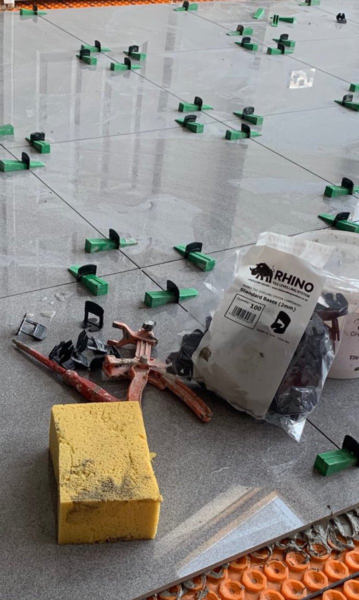 Another Happy Tiler sent in photos using the Rhino Tile Levelling System tilelevellingsystem.co.uk
