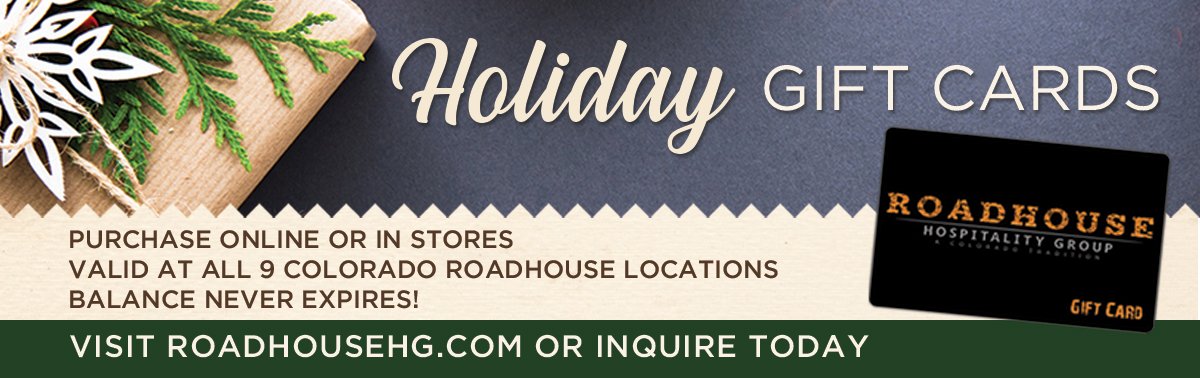 ColoradoRoom's tweet image. 🎁 Give the gift of FOOD!  Purchase our Gift Card - valid at any of our  @RoadhouseHG locations! To make it even easier - you can even buy it  online! bit.ly/2gp2rxh #thegiftoffood #foodiegift #holiday  #giftcard