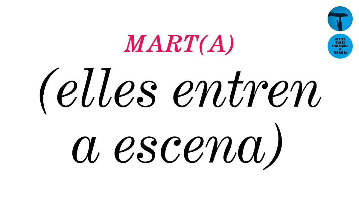 terrassateatre's tweet photo. 🔵 Dg. 7 d'abril al Teatre Alegria 🔵
👉 Una marató d'arts escèniques atrevides i sense etiquetes i enguany feta només per dones creadores. Creació contemporània 100%! Un tast de diverses peces i l'espectacle #ModouModou.
#culturaTRS #teatreTRS https://t.co/o0A7ov26TF
