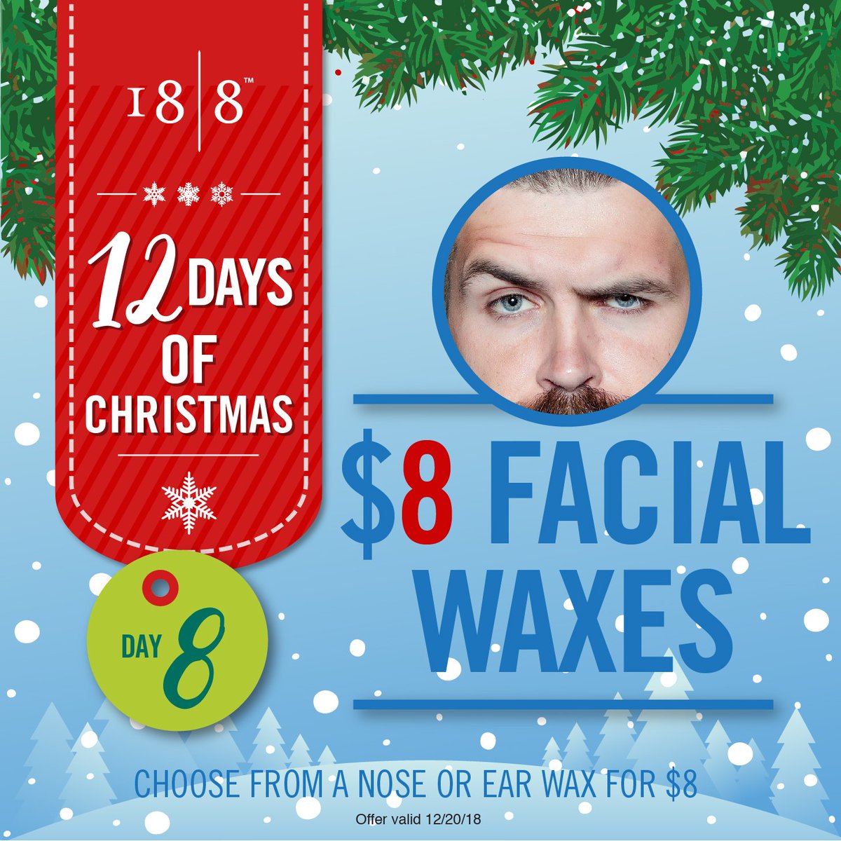 188salons's tweet photo. Get groomed with an $8 Nose or Ear Wax - today only! 💈 #eighteeneight#menssalons #mensgrooming #mensproducts #haircare #stylist #barber #christmas #holiday #promo #12daysofchristmas #barbershop #salon #men #style #mensstyle #menshair #menshaircut#holidaypromo #musthave https://t.co/4S52WKCSfq