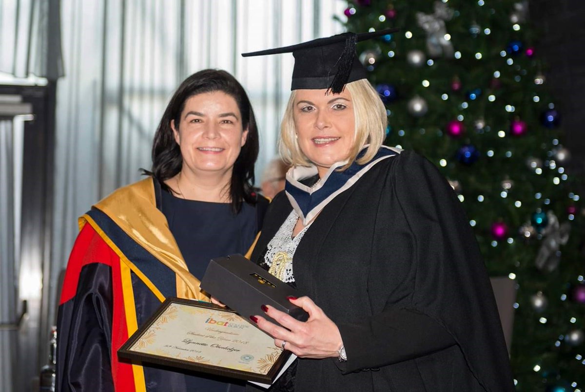 studyandprotect's tweet image. Congratulations to Lynnette Oberholzer who was recently awarded @IBATcollege Undergraduate Student of the Year by Dr Eileen Buckley-Dhoot, Academic Director. We were delighted to sponsor this award and wish Lynnette all the best in her future studies!👏✍️👩‍🎓✨