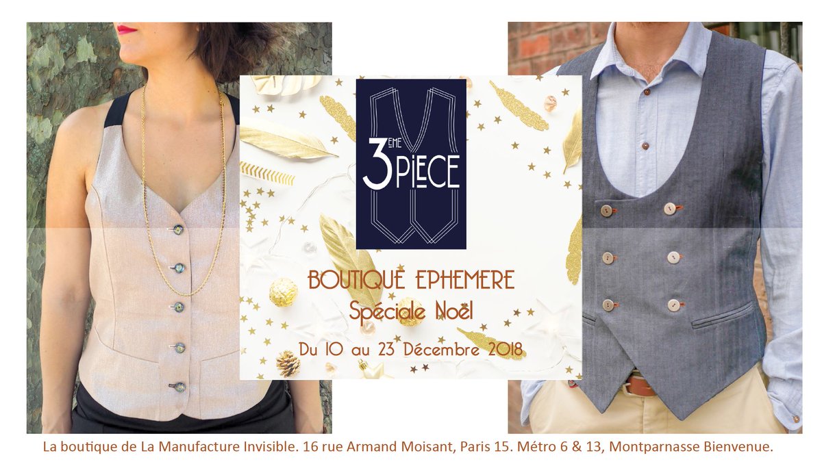 PARIS 15e - Vente éphémère 3ème Pièce / Spécial noël du 10 au 23 décembre #mode #cadeau - swll.to/cpAjw
