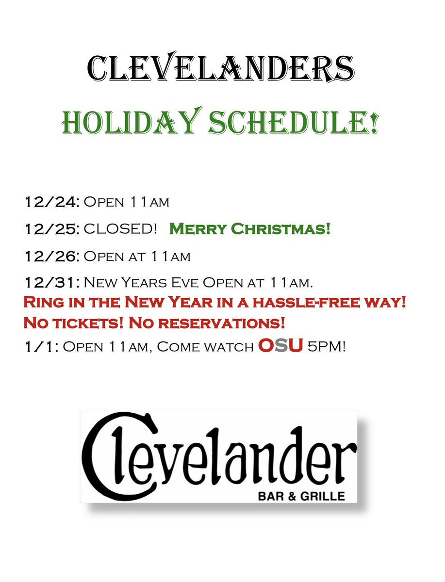 DONT WORRY, WE ARE OPEN! With the holiday season in full effect, your favorite bar is still open! Come in and enjoy a jingle jangle shot or a holly jolly! We are open Christmas Eve! We can’t wait to ring in the new year with you!