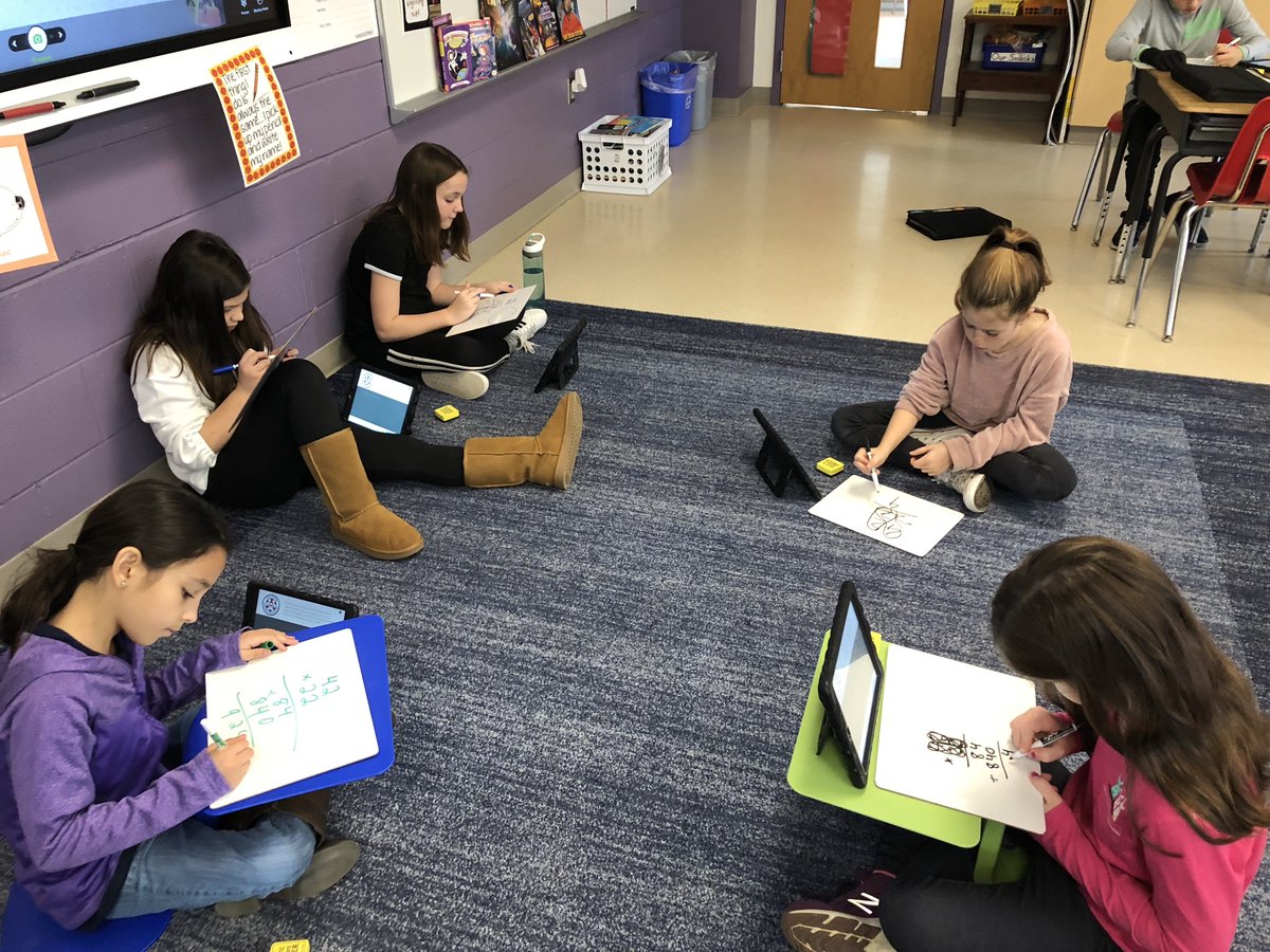 MissSklar's tweet photo. Mathematicians used the app @nearpod to study for our multiplication test! @APSMath @MathMckinley @APSMcKCardinals #APSmath #latertweet https://t.co/heipNClP3i