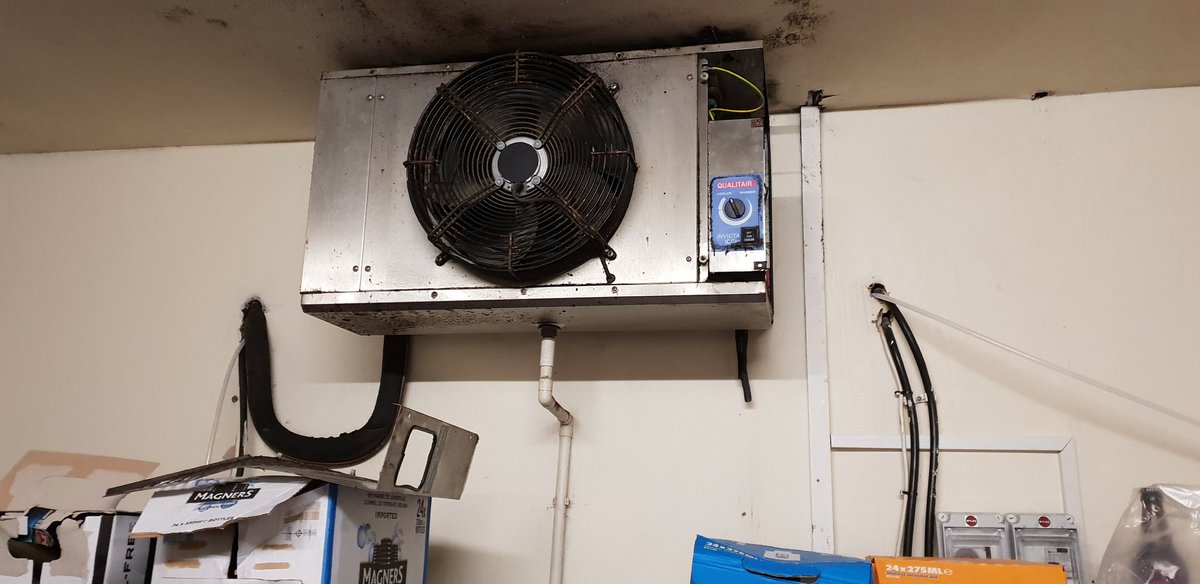 New Marstair cellar cooling system completed. Out with the old Qualitair which had done it's time well.