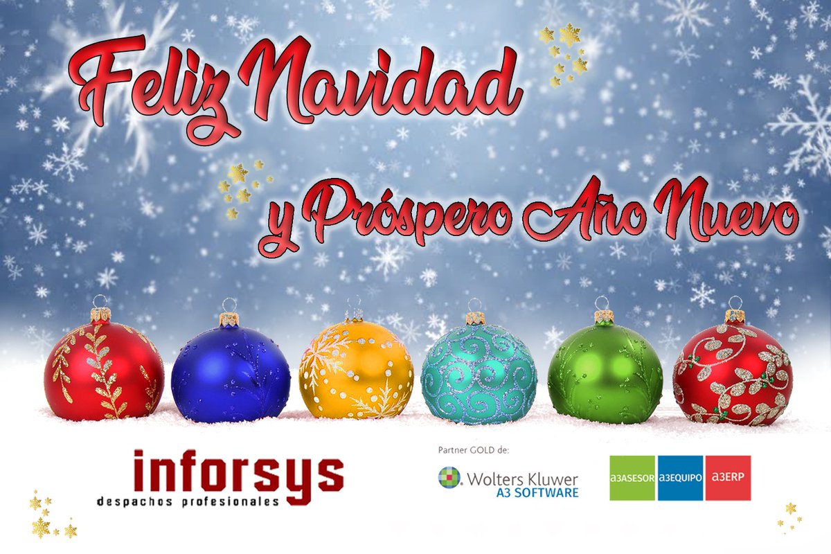 inforsysdp's tweet image. Inforsys les desea Feliz Navidad y Próspero Año Nuevo
#navidad #a3software #laboral #fiscal #Murcia #software #wolterskluwer #FelizNavidad2018
