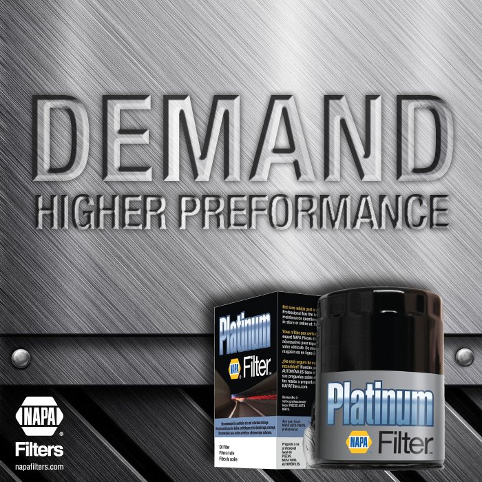 As you head into those tough winter days; remember NAPAPlatinum™ oil filters are designed for harsh winetr driving. Visit your local NAPA AUTO PARTS Store today.