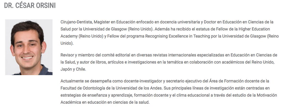 ACHEO3's tweet photo. Inscríbete en el 3ª Congreso ACHEO, y conoce al Dr. Cesar Orsini, quién es Director del Diplomado / Magister en Educación enfocado en docencia universitaria y Doctor en Educación en Ciencias de la Salud por la Universidad de Glasgow (Reino Unido). https://t.co/XkUU4pOQ9Q