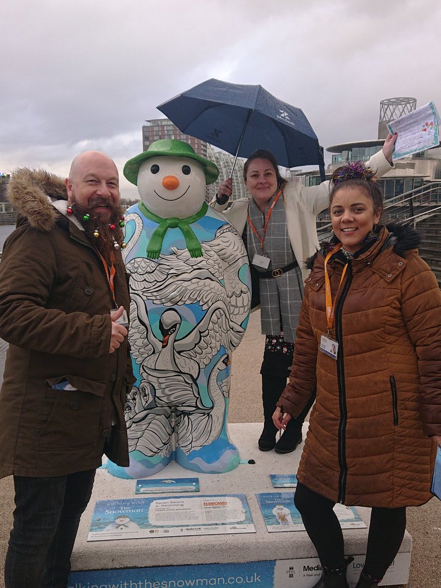 NB_Internal's tweet photo. With our very own sponsored snowman seven swans a swimming created by Laura Kate Chapman #wwssponsorschallenge @TheSnowmanWalk https://t.co/x5FuoPwv1Z