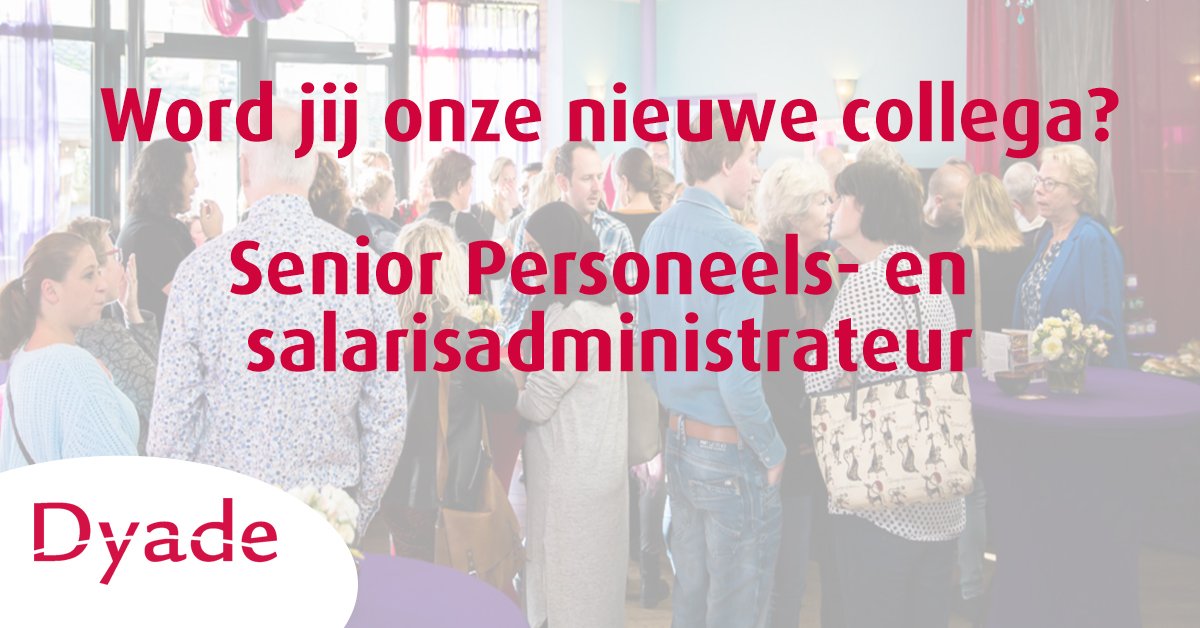Dyade_info's tweet photo. Ben jij een Senior Personeels- en salarisadministrateur die een bijdrage wilt leveren aan de kwaliteit van het Nederlandse onderwijs? Werkomgeving: Utrecht, Ede of Bergen op Zoom. Bekijk hier de vacature: https://t.co/8fHmljIK48 https://t.co/Zxw4IXmgi9