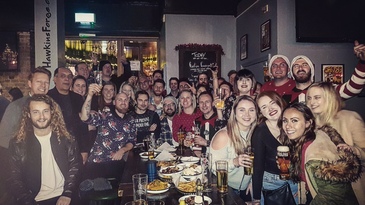 We had our work night out this week. Look, we're such a well behaved and handsome looking bunch! #MerryChristmas2018 #London #partytime #festiveseason