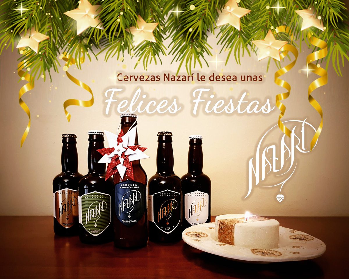 CervezasNazari's tweet photo. El equipo #Nazarí les desea unas felices #fiestas y recomienda brindar con #cerveza.

#Navidad #christmas #craftbeer #beer #Granada #Alpujarra #Almería #Jaen #Málaga #biere #birra #ol #salud #cheers 🍻 https://t.co/SVAifE992S