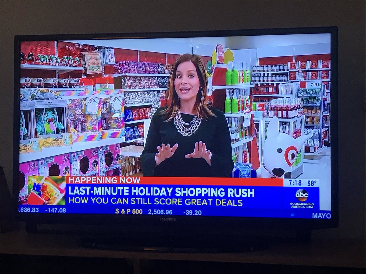 Last-minute holiday shopping <a href="/Target/">Target</a>  Really fun morning here at Target Herald Square, hosting Good Morning America! #GMA Super proud of my Team for consistently presenting an amazing store for our Guests!