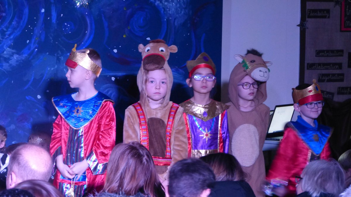 JCAWakefield's tweet photo. A fantastic final performance of 'This is Bethlehem' from Y1&amp;Y2 today. The children performed and spoke with confidence. A huge thank you must go to Miss Mitchell for writing this production and to the Year 1 and 2 staff for their hard word in making it so successful. #JCAXmas https://t.co/ARVYf68mfT