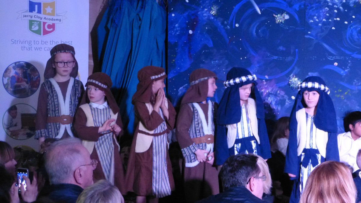 JCAWakefield's tweet photo. A fantastic final performance of 'This is Bethlehem' from Y1&amp;Y2 today. The children performed and spoke with confidence. A huge thank you must go to Miss Mitchell for writing this production and to the Year 1 and 2 staff for their hard word in making it so successful. #JCAXmas https://t.co/ARVYf68mfT