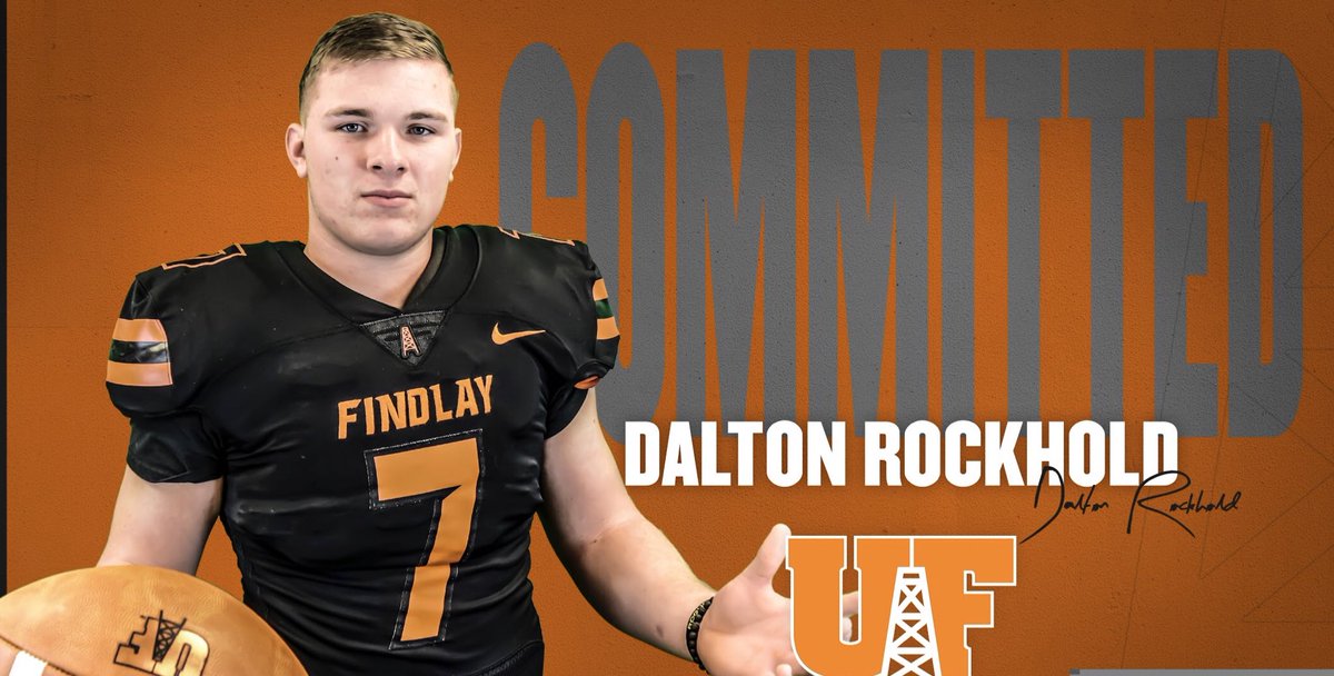 Congrats to Senior Dalton Rockhold who has been offered and now committed to the University of Findlay to major in Business and continue to play Football.  Great opportunity.